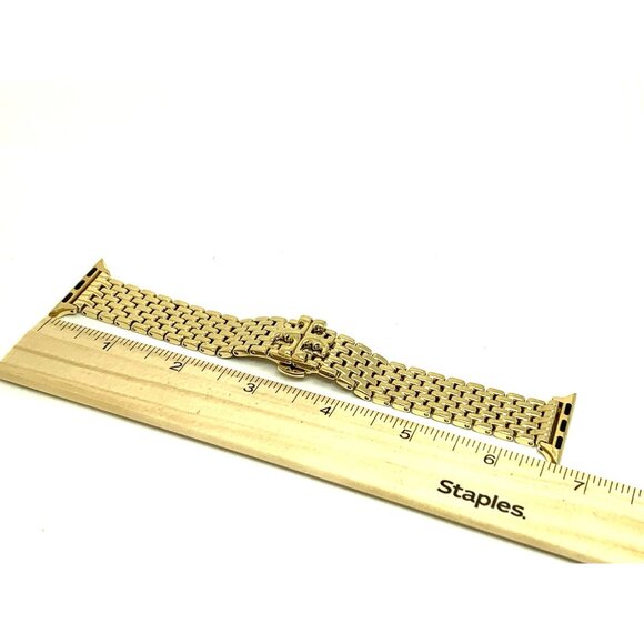 Tory Burch Apple Watch Band Case Size 38-45mm Gold Tone Stainless Steel TBS0103E - Picture 9 of 10
